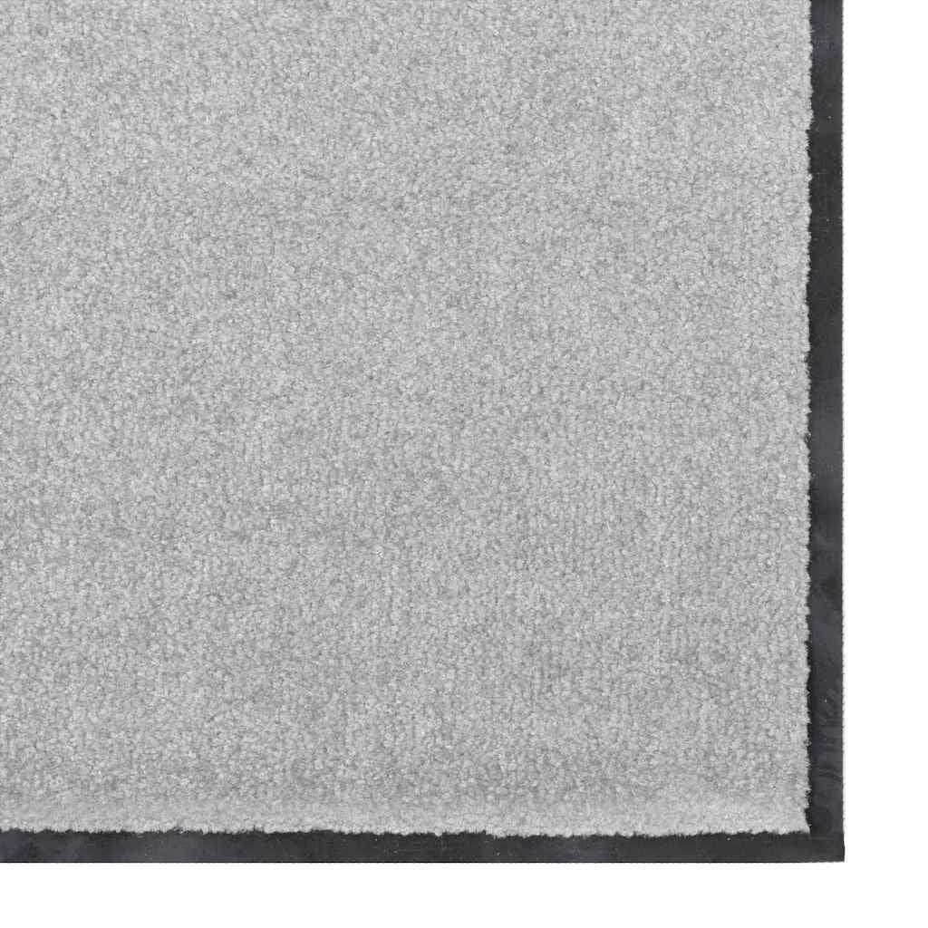 Zerbino d'ingresso moderno rettangolare 90 x 150 cm antimacchia atmosfera accogliente poliammide grigio 02_0057973