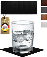 Set di supporti antiscivolo in pelle - nero - set da 6 pezzi