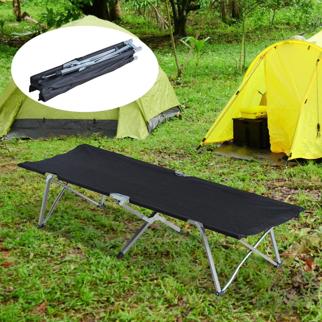 Letto da campeggio pieghevole ¨C Xylo ¨C Tessuto Oxford 600D metallo nero 193x64x40 cm