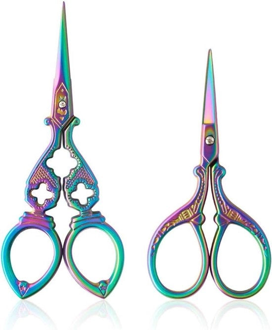 Borduorscala in Acciaio Inossidabile con Punta Affilata - 2 Pezzi 12 cm e 9,5 cm