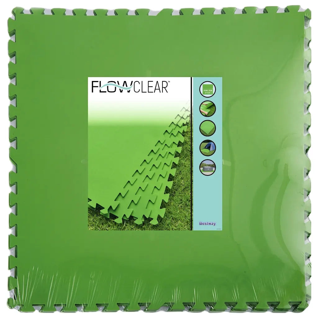 Bestway Protezioni Pavimento Flowclear 9 pz Verdi 5,47 m² 92885