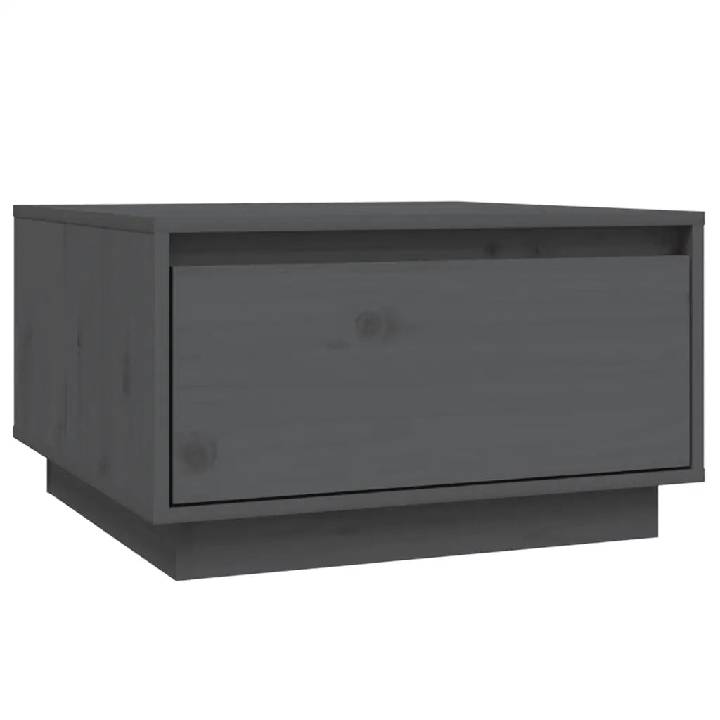 Tavolino da Salotto Grigio 55x56x32 cm Legno Massello di Pino cod mxl 29751