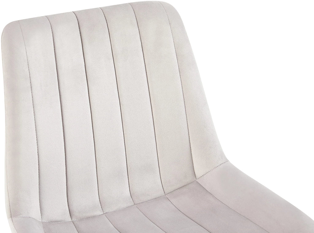 Sedia Rahden in velluto grigio chiaro