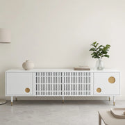 Cassettiera per TV bianca in MDF lunghezza 170 cm