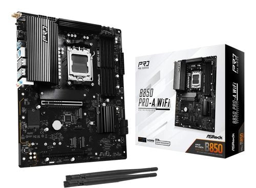 Mb asrock am5 b850 pro-a wifi- 4*ddr5 4*sata3- 4*m.2- hdmi- type-c- wifi 6e + bt- atx