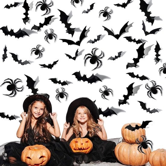 144 pezzi di adesivi per parete Vipera e Ragno, articoli da festa di Halloween decorazioni 3D Vipera per decorazioni per parete da autoaiuto per decorazioni di Halloween per giardino fuori casa articoli da festa decorazioni per porte e finestre