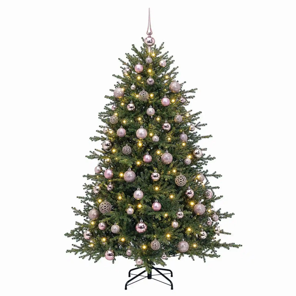 Albero di Natale artificiale con palline 210 cm 300 LED 3466694