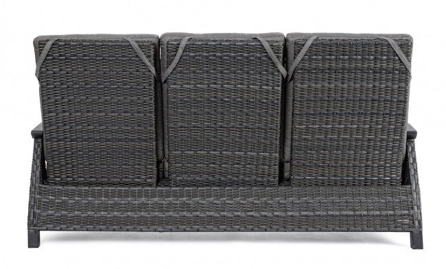 Divano 3 Posti 194,5x83x103h cm Reclinabilecon Cuscini Britton Antracite