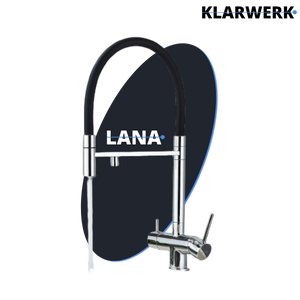 Lana | Rubinetto estensibile a 3 vie cromato lucido da cucina ad osmosi| per acqua potabile in acciaio inossidabile,  Filtra 3 connessioni