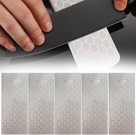 Sbattitore a doppia faccia con lapide di diamante a grana 400-800 superficie a ragnatela 151x63mm.