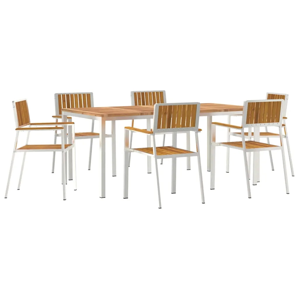 Set da pranzo per esterni 7 pcs Legno di Acacia Massello 3334794