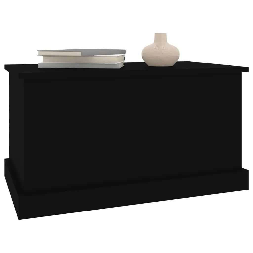 Contenitore Portaoggetti Nero 70x40x38 cm Legno Multistrato 816505