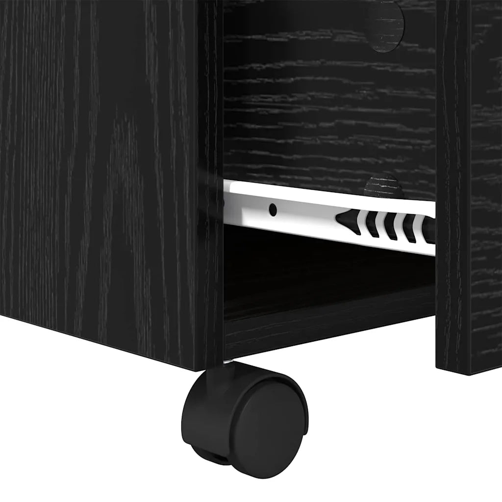 Tavolino da salotto con cassetto Rovere Nero 55 x 55 x 45cm 880470