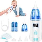 Aspiratore Nasale Elettrico 2 in 1 con Funzione di Nebulizzazione per Bambini - 3 Livelli di Aspirazione e 20 Set di Saline Nasali