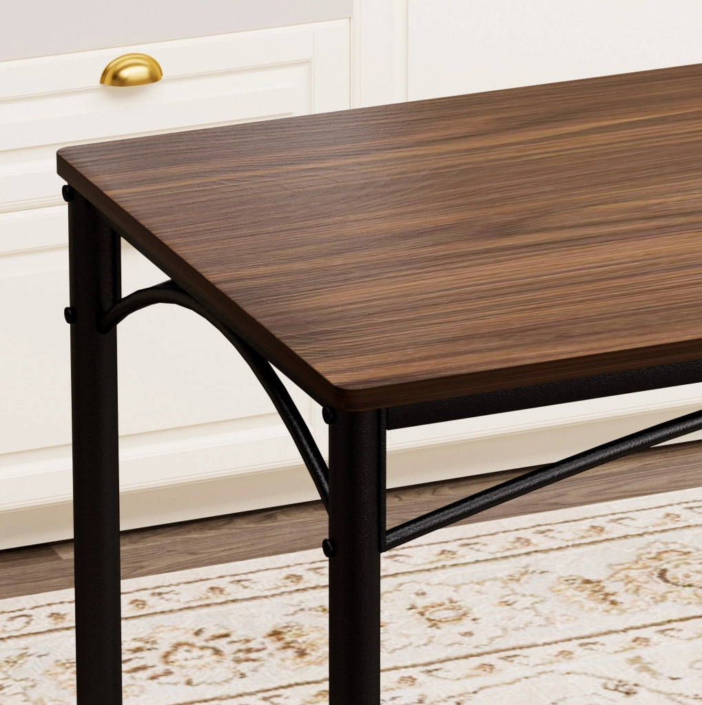 Set tavolo da pranzo con 4 sedie, noce, 110 x 60 cm