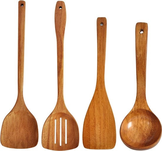 Spatola Spatola Polpa Lunga acciaio Manufatto a mano per utensili da cucina (4 set)