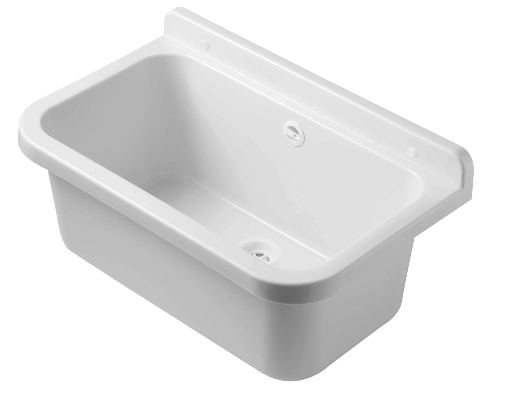 LAVATOIO SALVASPAZIO in PVC in KIT per Interni/Esterni - Con PILOZZO cm 55 + GRIGLIA - CR - Col: BIANCO