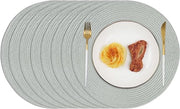 Piatti da tavola rotondi grigi 8 pezzi Piatti da tavola lavabili 34cm Piatti da tavola resistenti al calore per cucina e sala da pranzo