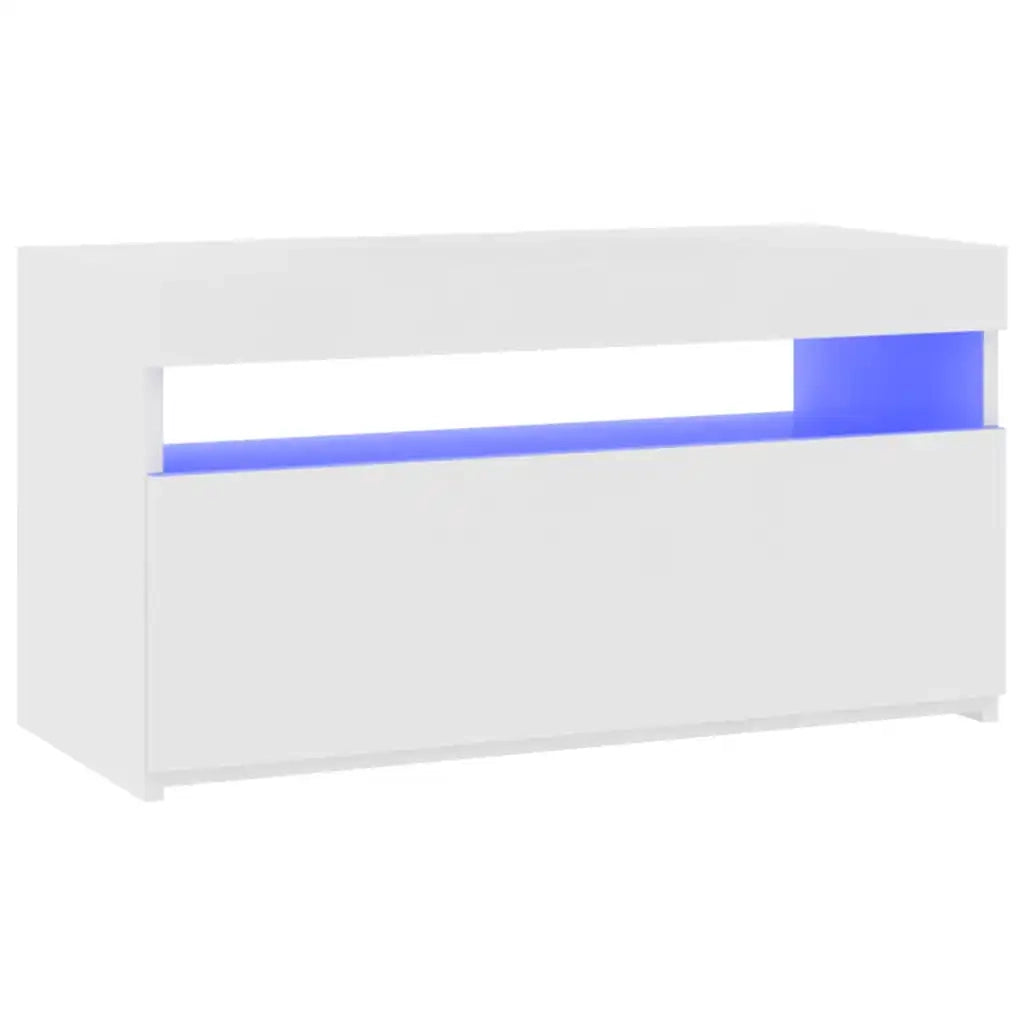 Mobile Porta TV con Luci LED Bianco 75x35x40 cm 804391