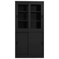 Armadio Ufficio Anta Scorrevole Antracite 90x40x180 cm Acciaio cod mxl 50433