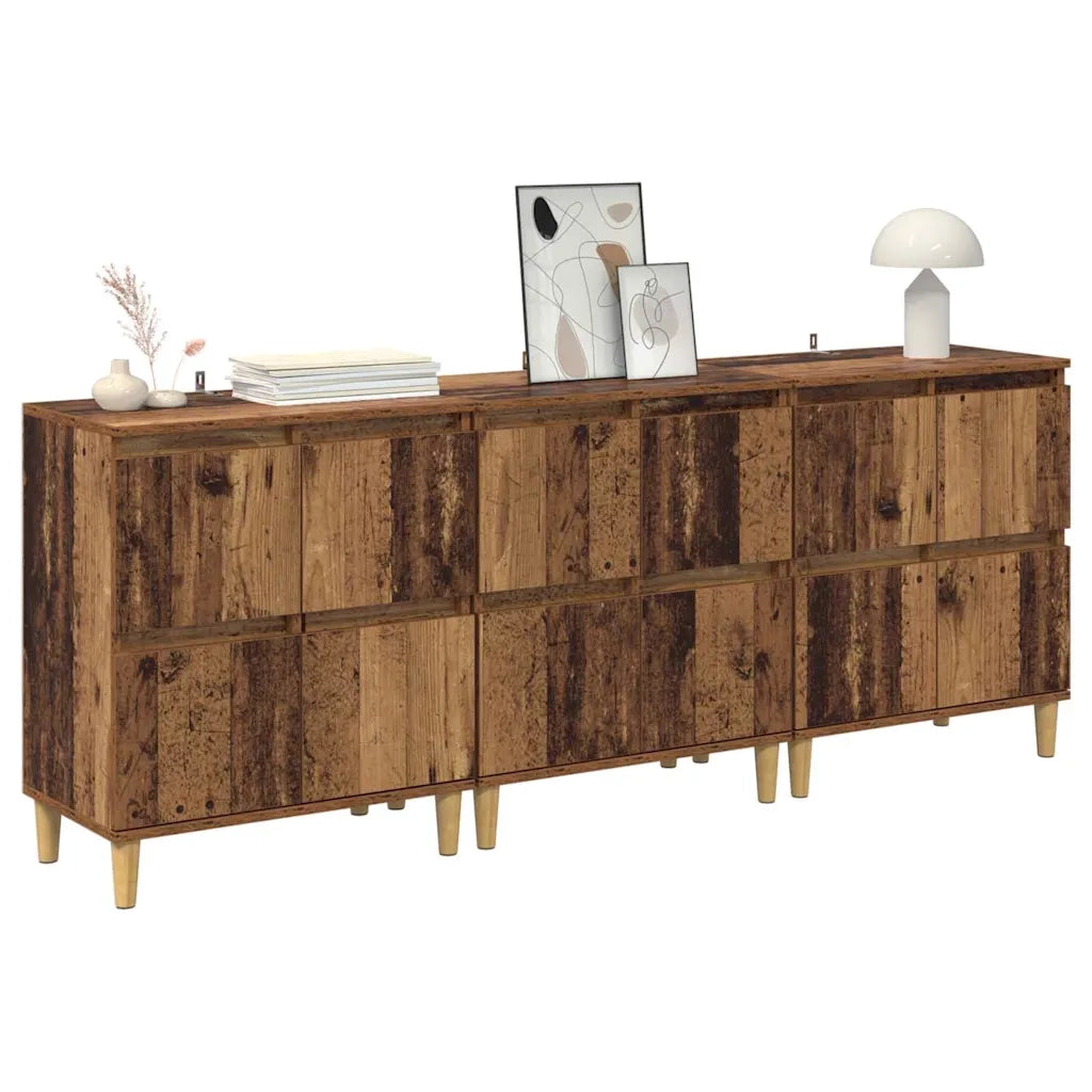 Sideboards 3 pcs Legno vecchio 60 x 35 x 70 cm 3415557