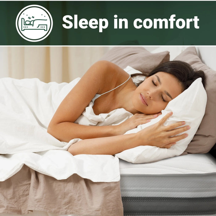 Materasso Singolo 110x220 cm in Memory Antibatterico | Altezza 16 cm | Rivestimento 3D Air in Fibra Ipoallergenica | Materasso Ortopedico a 7 Zone Differenziate Termosensibili
