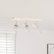 Faretto da soffitto 3 Vie Regolabile Nichel Spazzolato E27