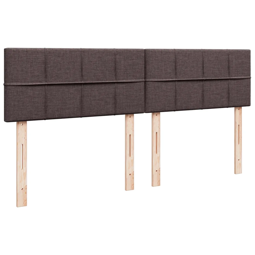 Giroletto a Molle con Materasso Marrone Scuro 200x200cm Tessuto