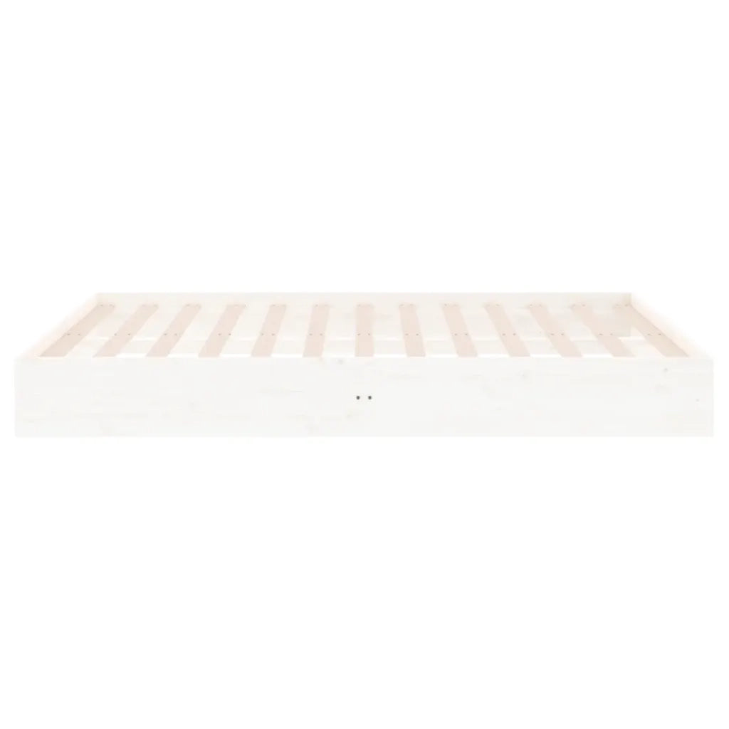 Giroletto-Struttura Letto Bianco in Legno Massello 140x200 cm 413462