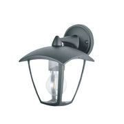 Trade Shop - Applique Lanterna Da Parete Per Giardino Facciate Lampada Da Muro E27 Ip44 819wb-b232 - Grigio Scuro