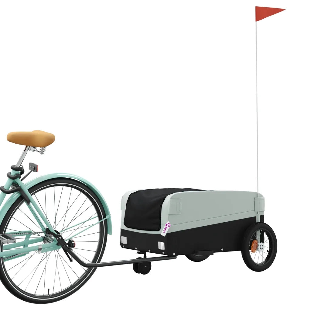 Rimorchio da Bici Nero e Grigio 30 kg in Ferro CFW7778188