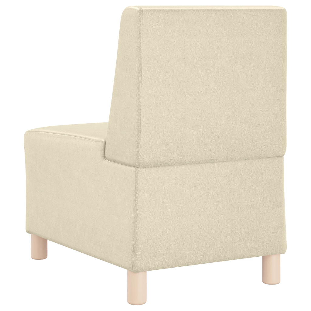 Divano Sedia senza Braccioli Crema 55 cm in Similpelle