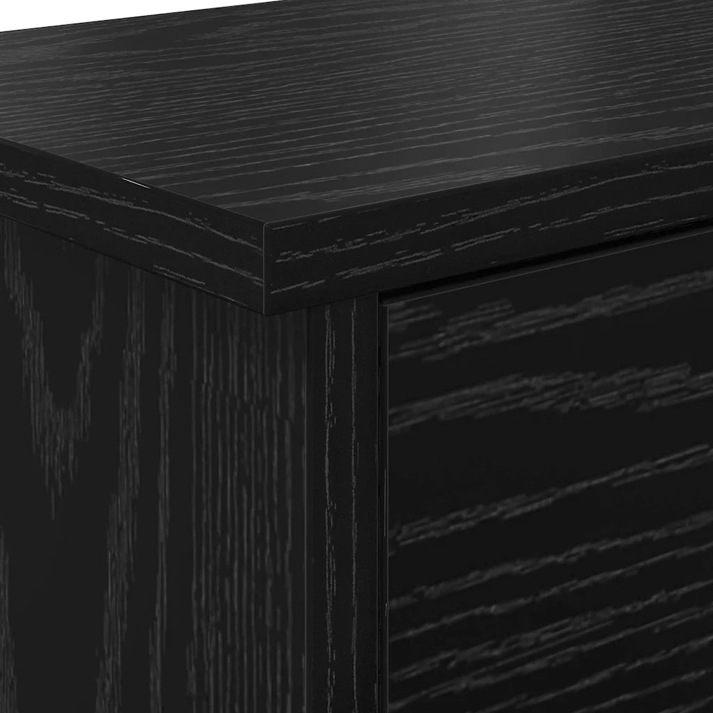 vidaXL Appendiabiti a muro con lo scaffale Rovere nero 50 x 20 x 30 cm