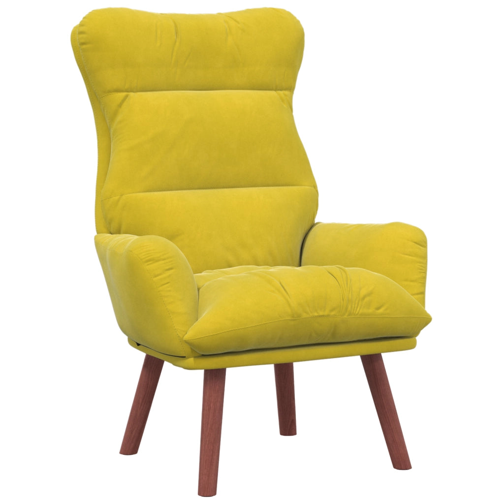 Poltrona Rilassante in Velluto Giallo