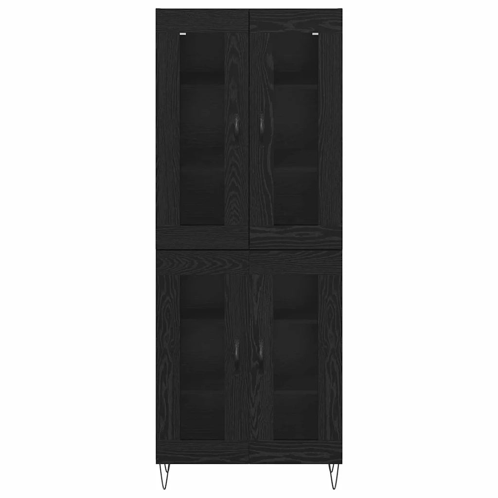 Credenza Rovere Nero 69,5 x 34 x 180 cm Legno multistrato 3403176