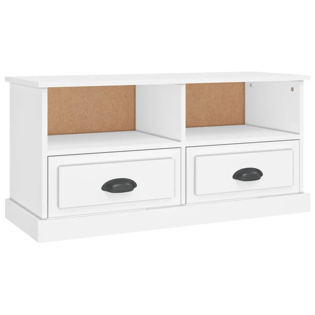 Mobile Porta TV-Credenza TV Bianco 93x35,5x45 cm in Legno Multistrato