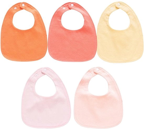 Set di 5 asciugamani per bambino, 5-pack Asciugamani per bambino, Asciugamani per bambino regolabili, Asciugamani per bambino super assorbenti in cotone biologico, Set di asciugamani per bambino per festa di baby shower - Rosa