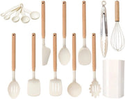 Set di utensili da cucina in silicone - Set di accessori da cucina - Senza BPA - Sospeso - Set di accessori da cucina con supporto - Qualità robusta - Resistente al calore - In silicone - Accessori da cucina