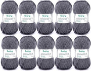Seta di lana grezza per feltre - Lana grezza virginia 50g antracite - 31x32x7.5cm