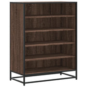 Scarpiera | Mobile per scarpe Rovere Marrone 75x38x97,5cm Legno Multistrato Metallo