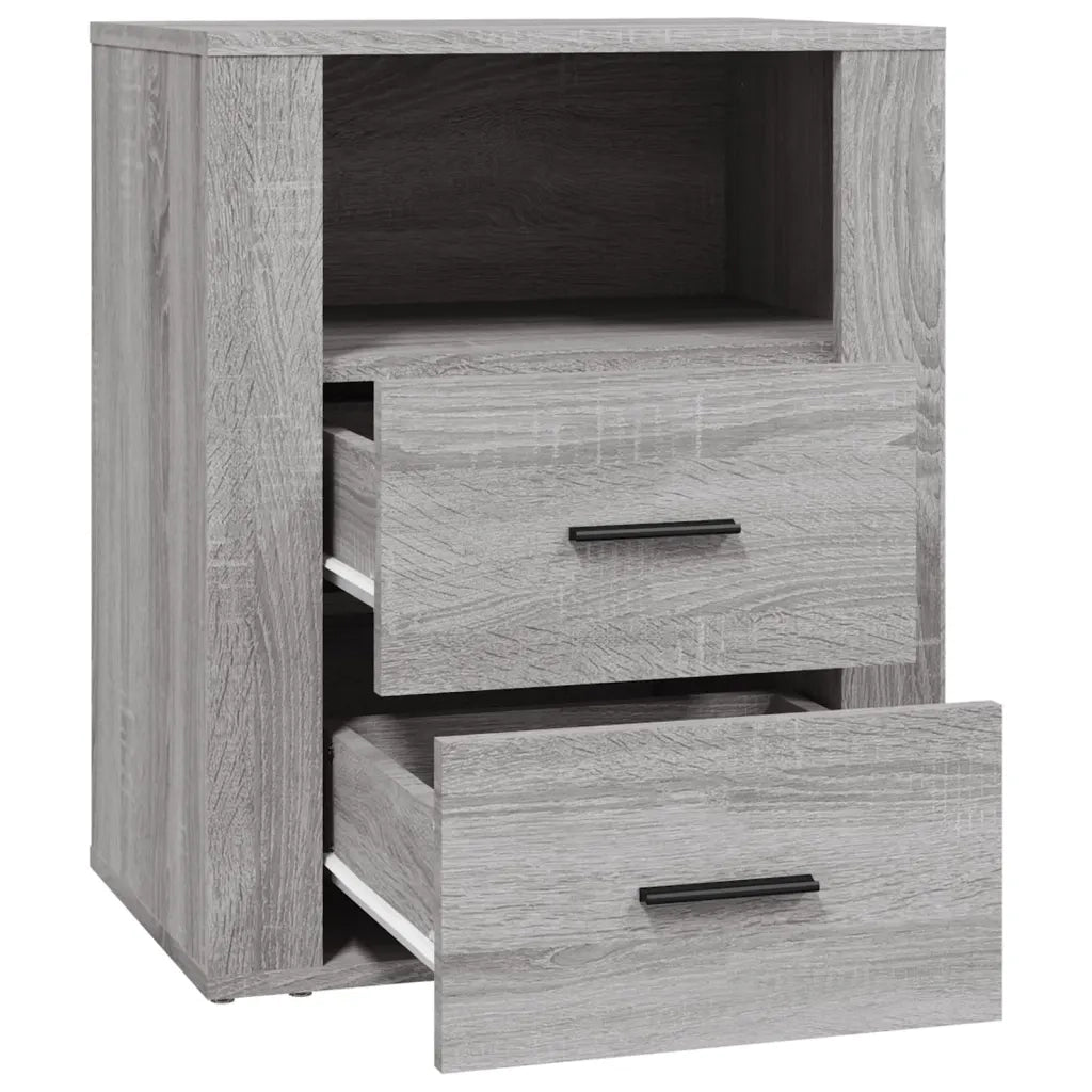 Comodino Grigio Sonoma 50x36x60 cm in Legno Multistrato cod mxl 31259