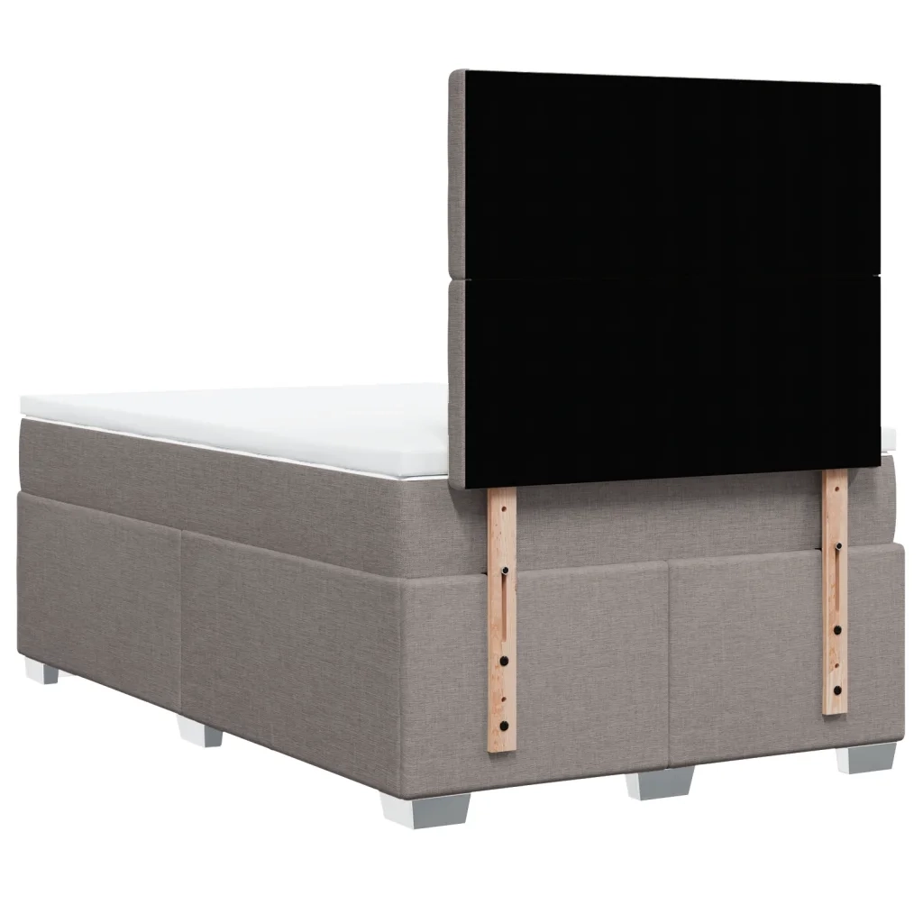 Giroletto a Molle con Materasso Tortora 120x190 cm in Tessuto 3290445