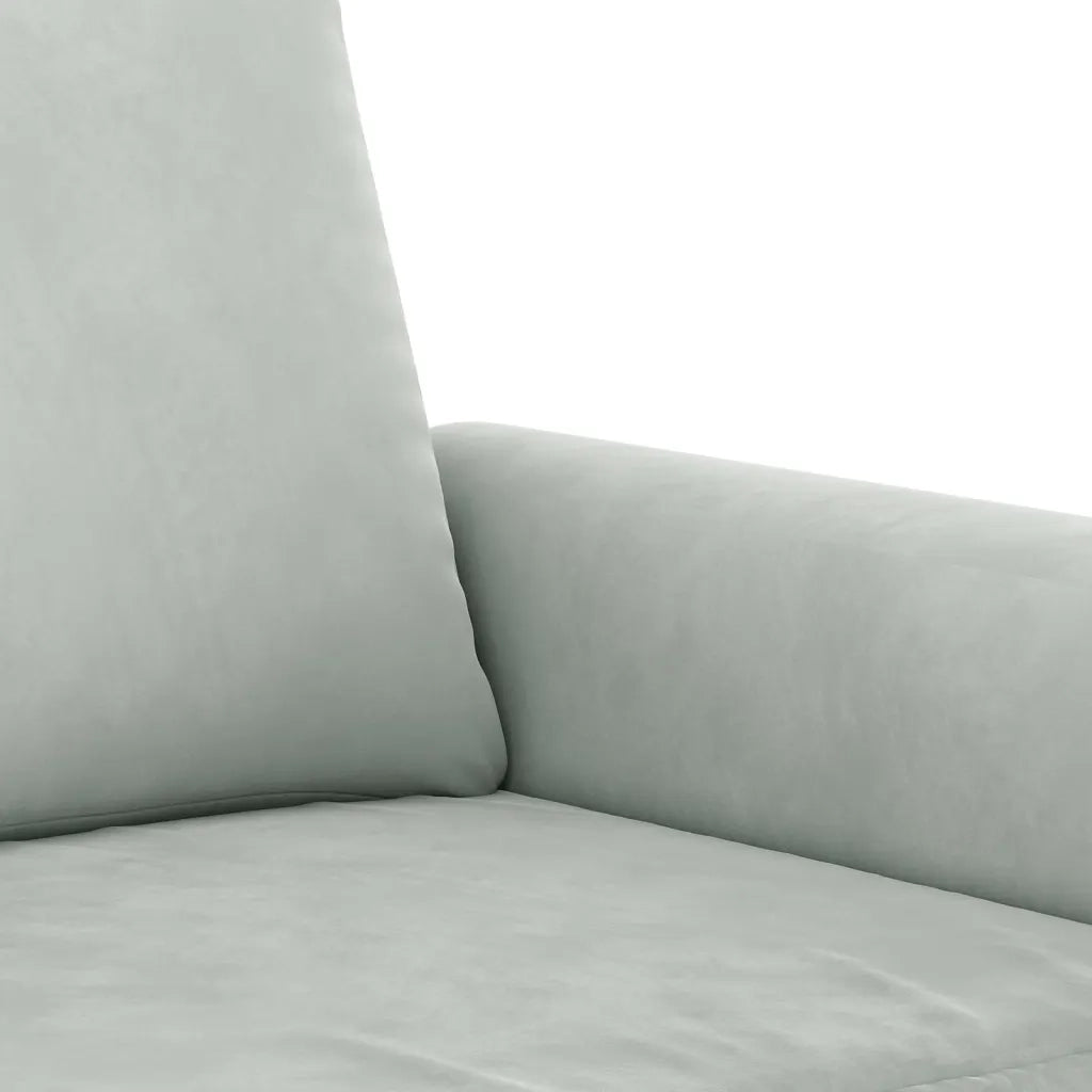 Set di Divani 3 pz con Cuscini Grigio Chiaro in Velluto 3202240