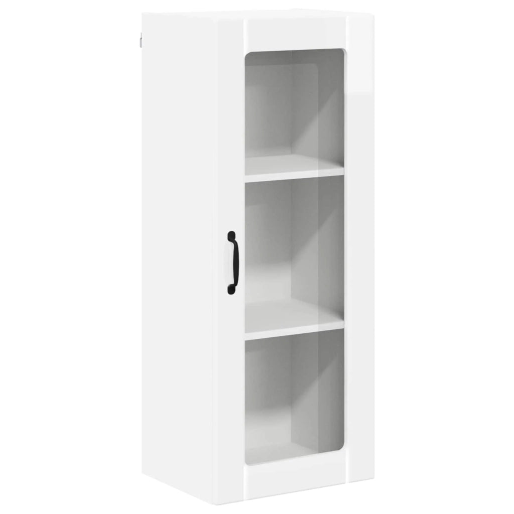 Mobile da cucina rettangolare moderno e pratico 40 x 31 x 100 cm realizzato in legno composito bianco lucido 02_0054116