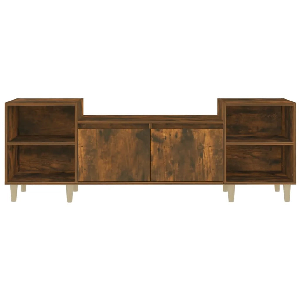 Mobile TV multimediale mensola TV credenza TV sala da pranzo soggiorno camera da letto rovere affumicato 160 x 35 x 55 cm legno ingegnerizzato marrone 02_0027353