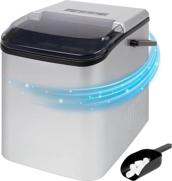 Macchina per blocchi di ghiaccio - Macchina per ghiaccio - Blocchi di ghiaccio - Macchina per blocchi di ghiaccio - Pronto in 10 minuti - Serbatoio acqua 1,5 litri
