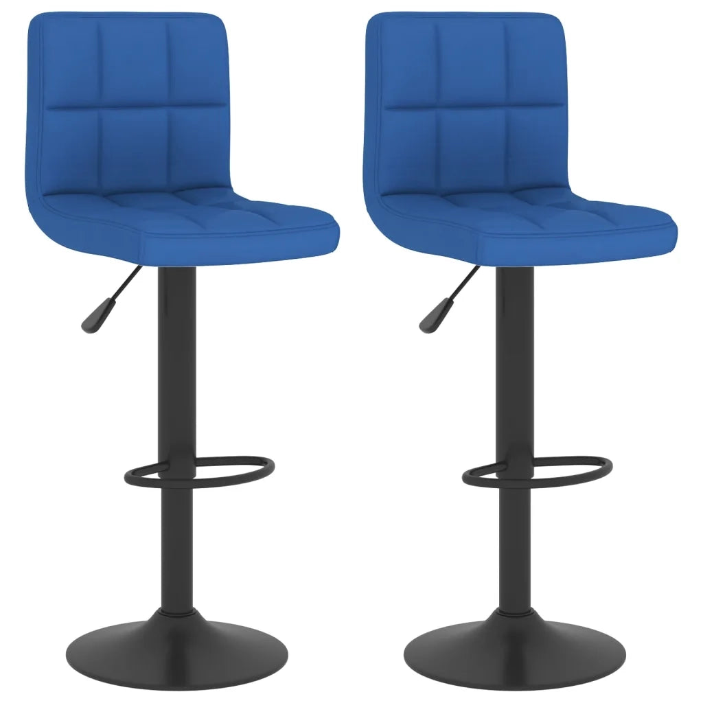 Sgabelli da Bar 2 pz Blu in Tessuto cod mxl 63528