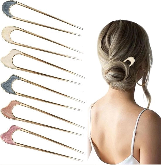 6 set di spille per capelli - diverse colori - grandi accessori per capelli per donne.