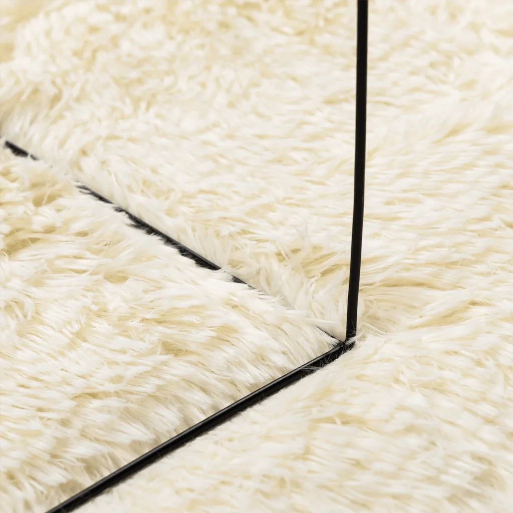 Tappeto Shaggy a Pelo Lungo NAVARRA Crema 240x340 cm poliestere 4102855