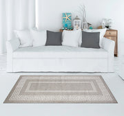 Tappeto Arredo Moderno Morbido in Ciniglia Ingresso Antiscivolo Prodotto Italiano  Soggiorno Camera Salotto Disegni Piazzati Cotone Varie Misure Grande Atena/Titaniogrigio - 160x240 cm